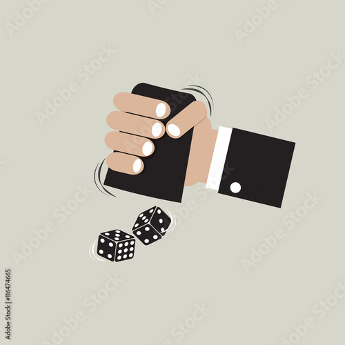 Two Dices High or Low Gamble Vector Illustration.