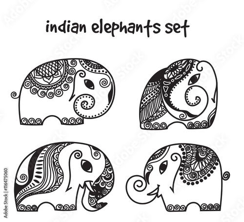 indian elephants set