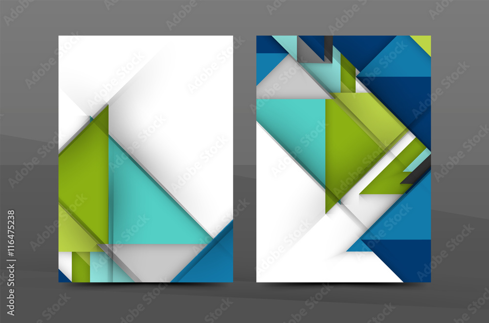 Colorful geometric A4 business print template Colorful geometric A4 business print template