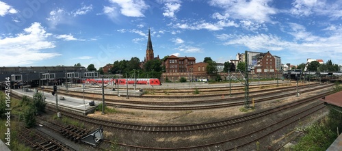 Lübeck train station panorama