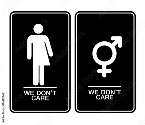 All gender restroom sign. Male, female transgender