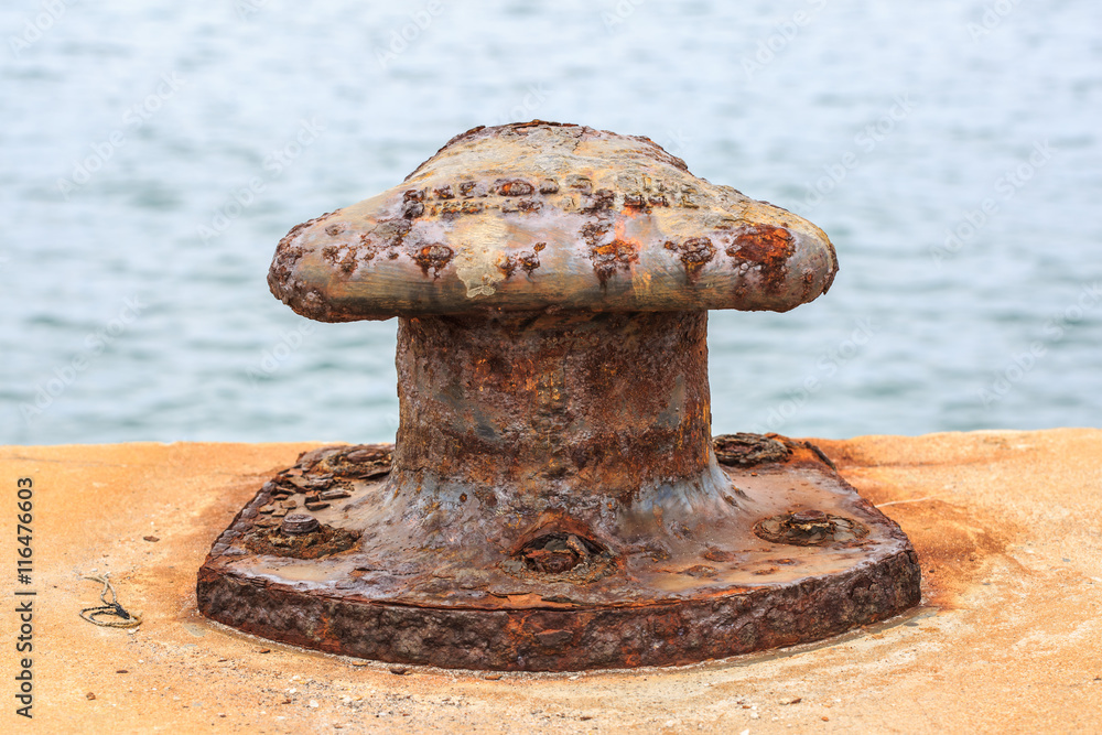 Damage bollard by corrosion defect Damage bollard by corrosion defect