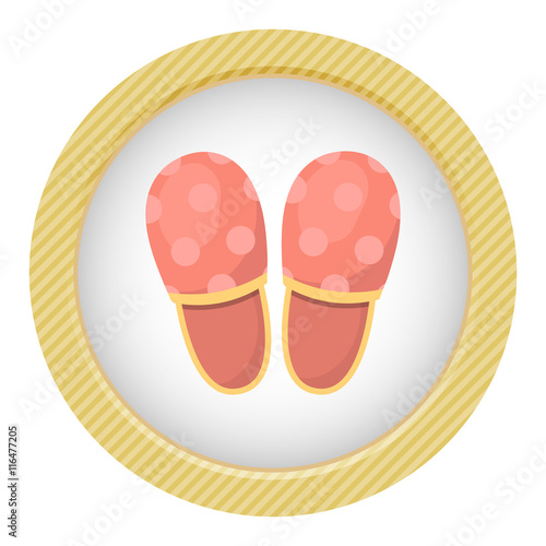 Vector illustration of home slippers.