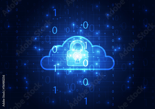 Abstract security cloud technology background. Illustration Vector