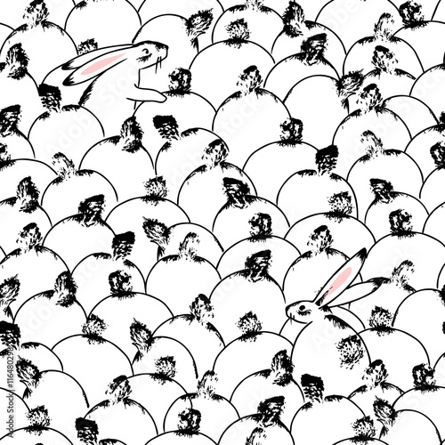 Many rabbits