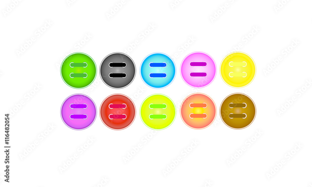 Color sequence sewing buttons Color sequence sewing buttons