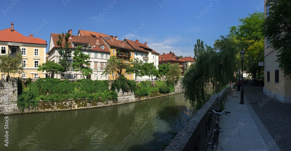 Ljubljanica river panorama