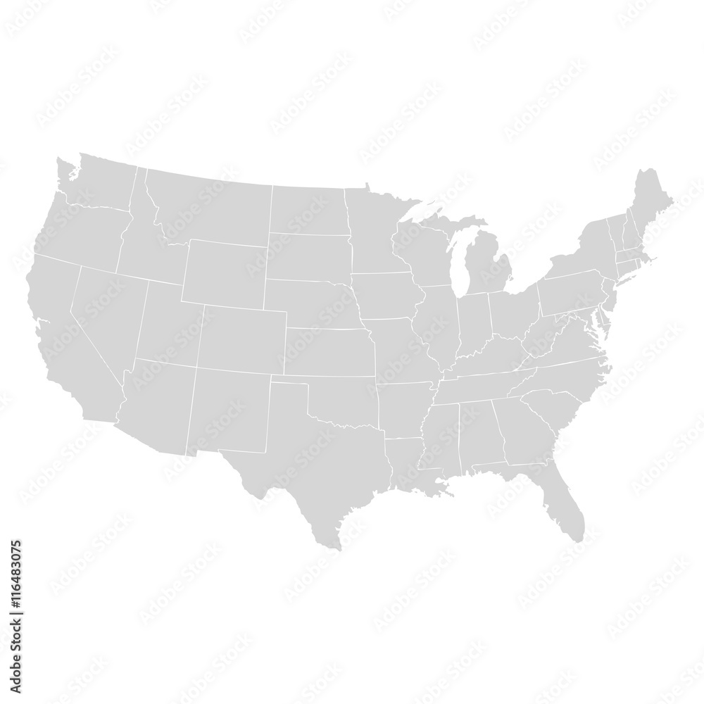Usa vector map