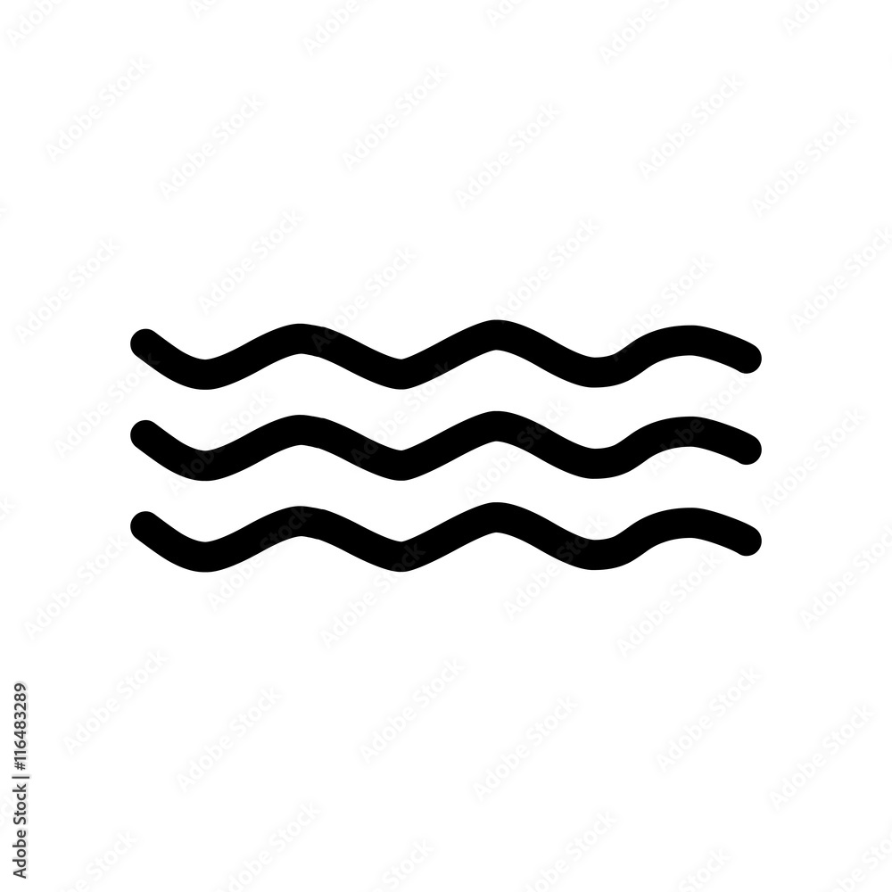 wave line of retro style wave line of retro style