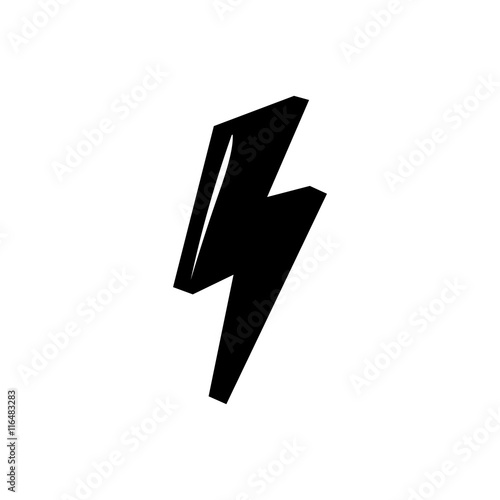 lightning symbol of retro style
