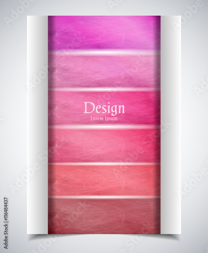 Cover design. Colored scratched stripes bounded on two sides. Size A4. Vector illustration, eps10.