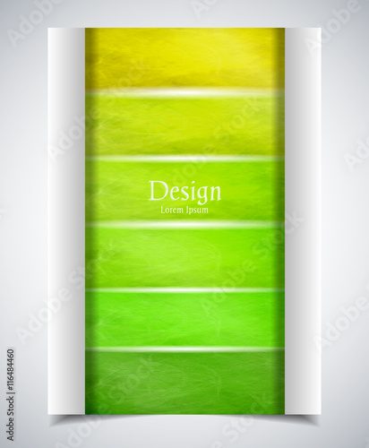 Cover design. Colored scratched stripes bounded on two sides. Size A4. Vector illustration, eps10.