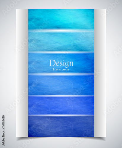 Cover design. Colored scratched stripes bounded on two sides. Size A4. Vector illustration, eps10.