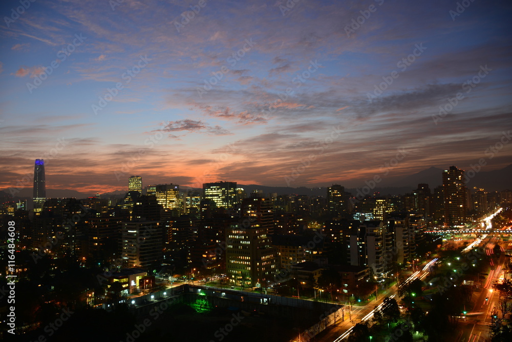 Obraz premium sunset clouds in Santiago Chile