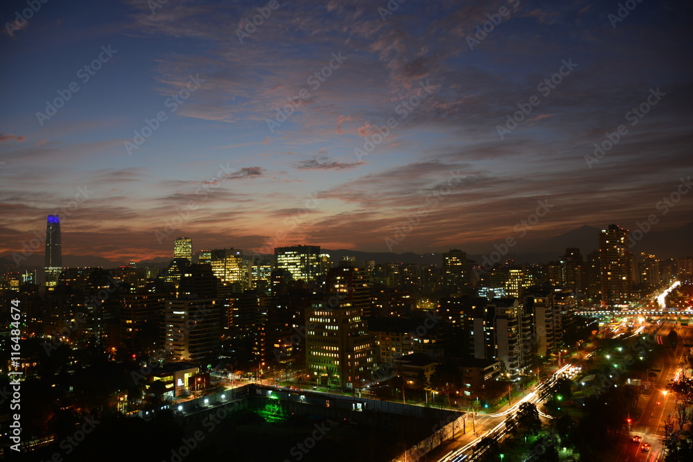 sunset clouds in Santiago Chile