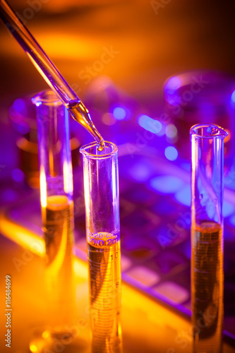 Test tubes and pipette