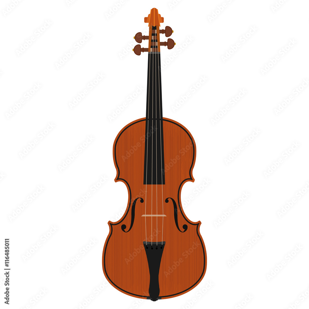 Fototapeta premium violin isolated on white background