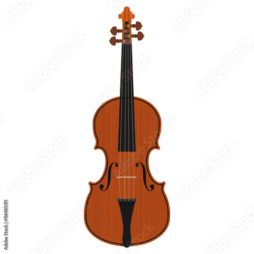 violin isolated on white background