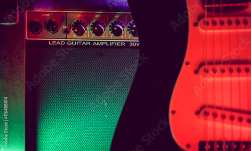 Guitar and amplifier