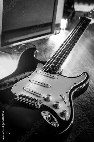 Guitar and amplifier