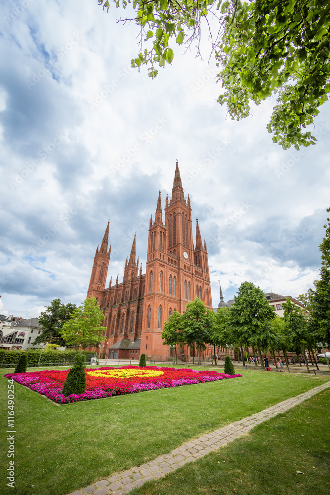 Fototapeta premium Evangelische Marktkirche Wiesbaden