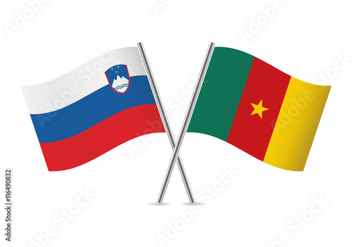 Slovenian and Cameroonian flags. Vector illustration. Free Download Slovenian and Cameroonian flags. Vector illustration. - GFXLoad