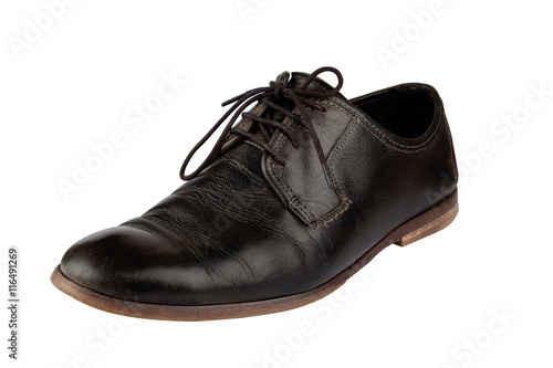 Old and elegant black shoe