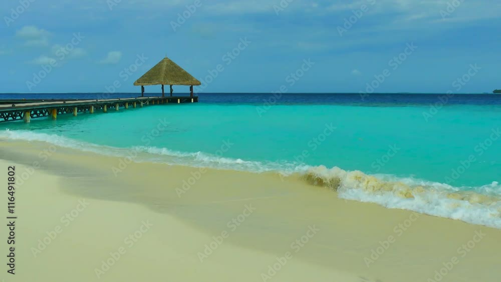 Beautiful tropical beach and sea in maldives island Beautiful tropical beach and sea in maldives island