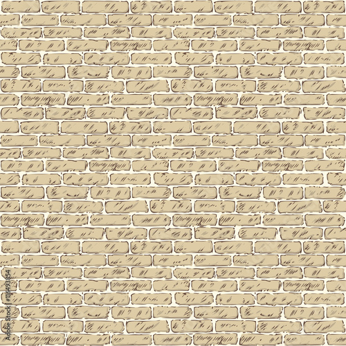 Seamless Vector Pattern with Brick Wall
