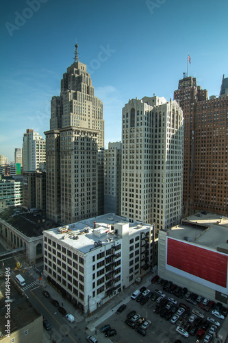 Detroit City Skyline