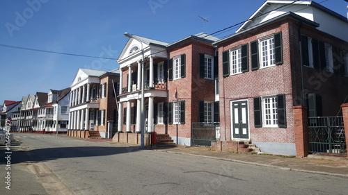 Obraz na płótnie Houses downtown Paramaribo w salonie