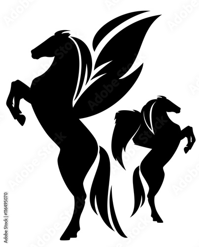 pegasus horse silhouette design