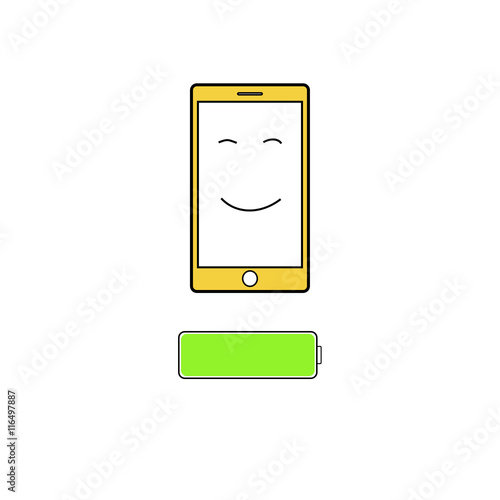 Phone with battery