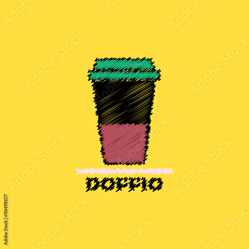 flat vector icon design collection doppio to go