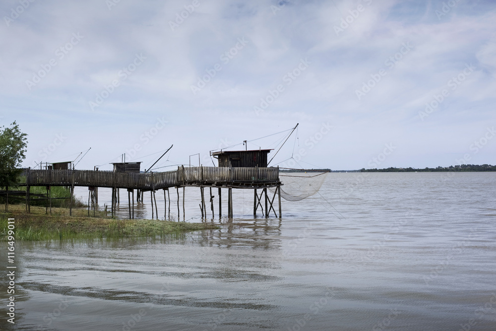 Fisherman's hut on a river