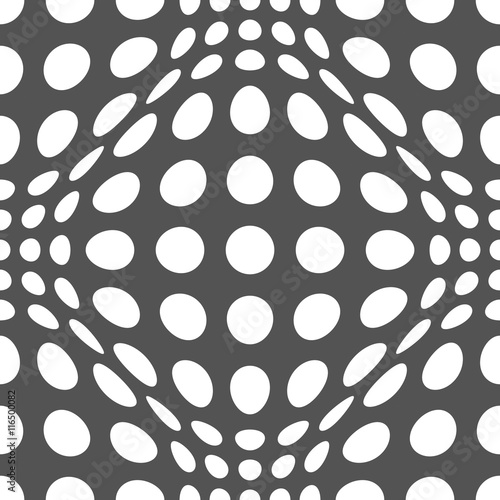 Seamless Op Art Distortion Pattern in Vector Format