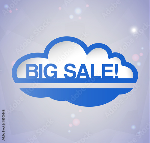 Big Sale cloud banner.