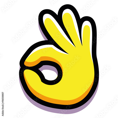 Ok Hand Isolated On White Background