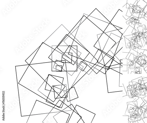 Random dynamic squares. Set of abstract geometric art illustrati