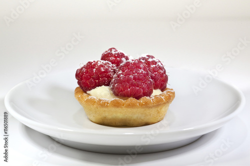 Macro of a raspberry cake