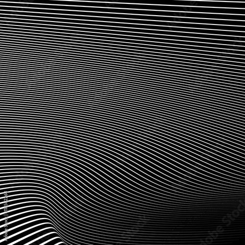 Simple dynamic lines pattern. Geometric pattern. Monochrome abst