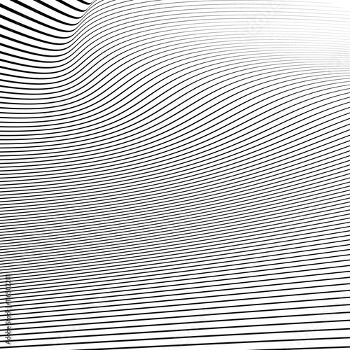 Simple dynamic lines pattern. Geometric pattern. Monochrome abst