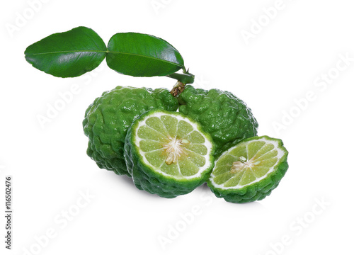 Bergamot fruit on a white background