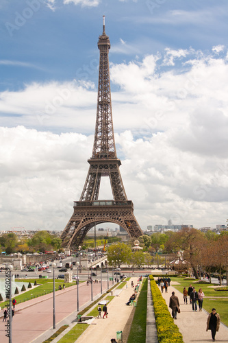 The Eiffel Tower seen from Trocadero  Paris  France.
