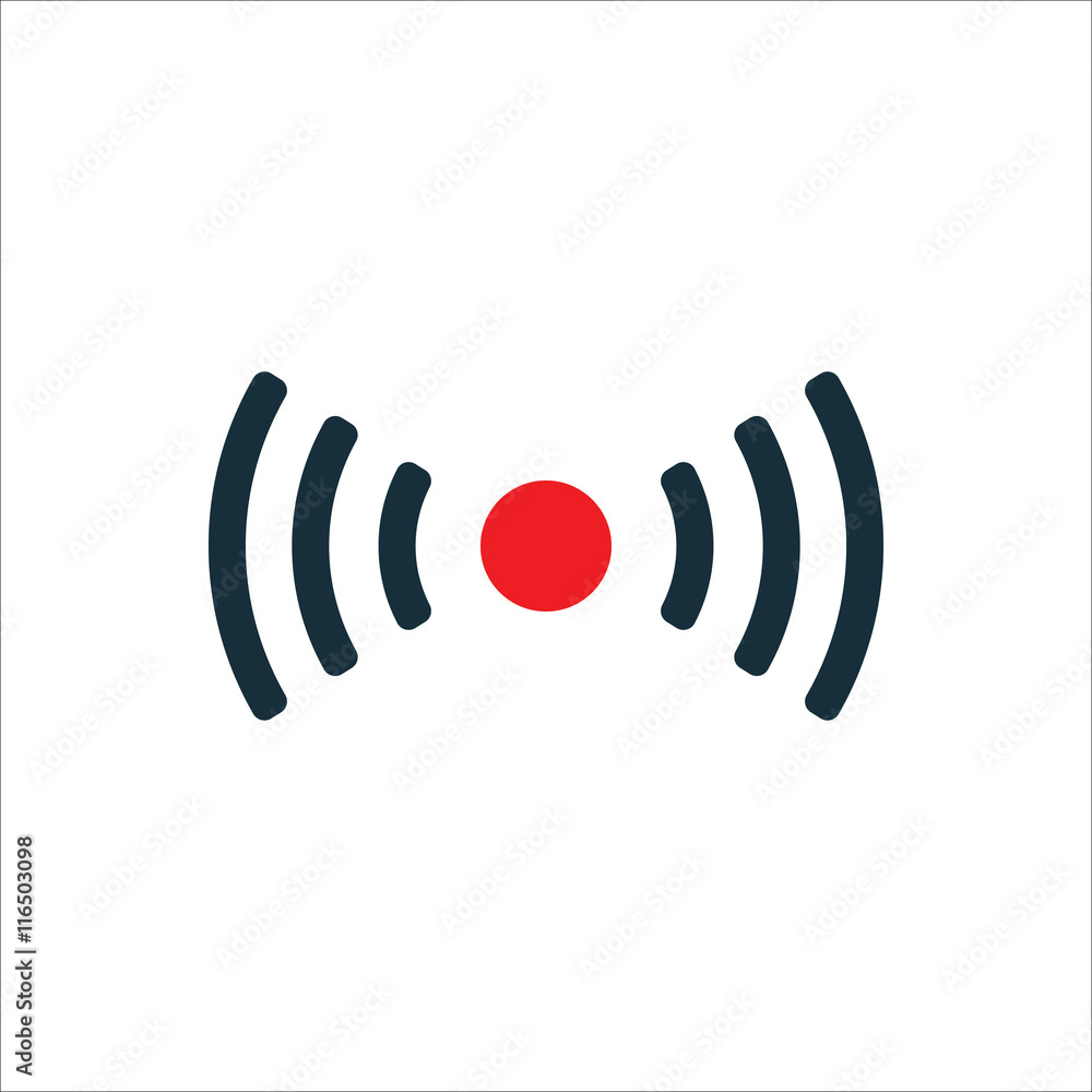 wi-fi point icon on white background wi-fi point icon on white background