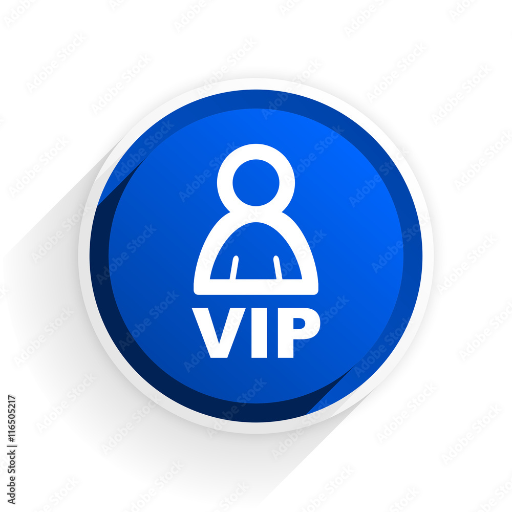 vip flat icon with shadow on white background, blue modern design web element vip flat icon with shadow on white background, blue modern design web element
