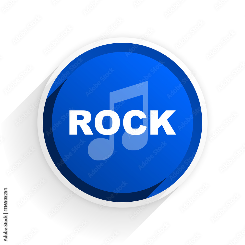 rock music flat icon with shadow on white background, blue modern design web element rock music flat icon with shadow on white background, blue modern design web element