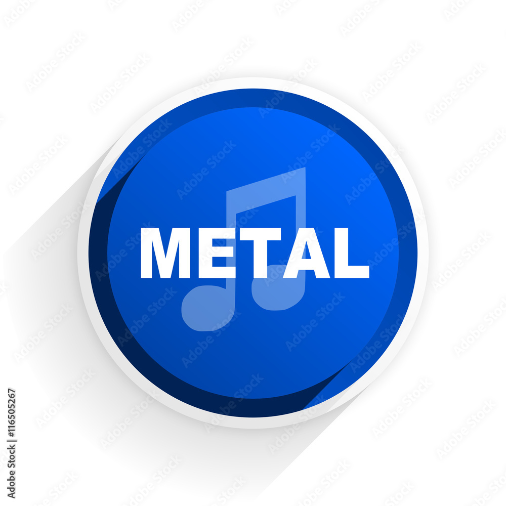 metal music flat icon with shadow on white background, blue modern design web element metal music flat icon with shadow on white background, blue modern design web element