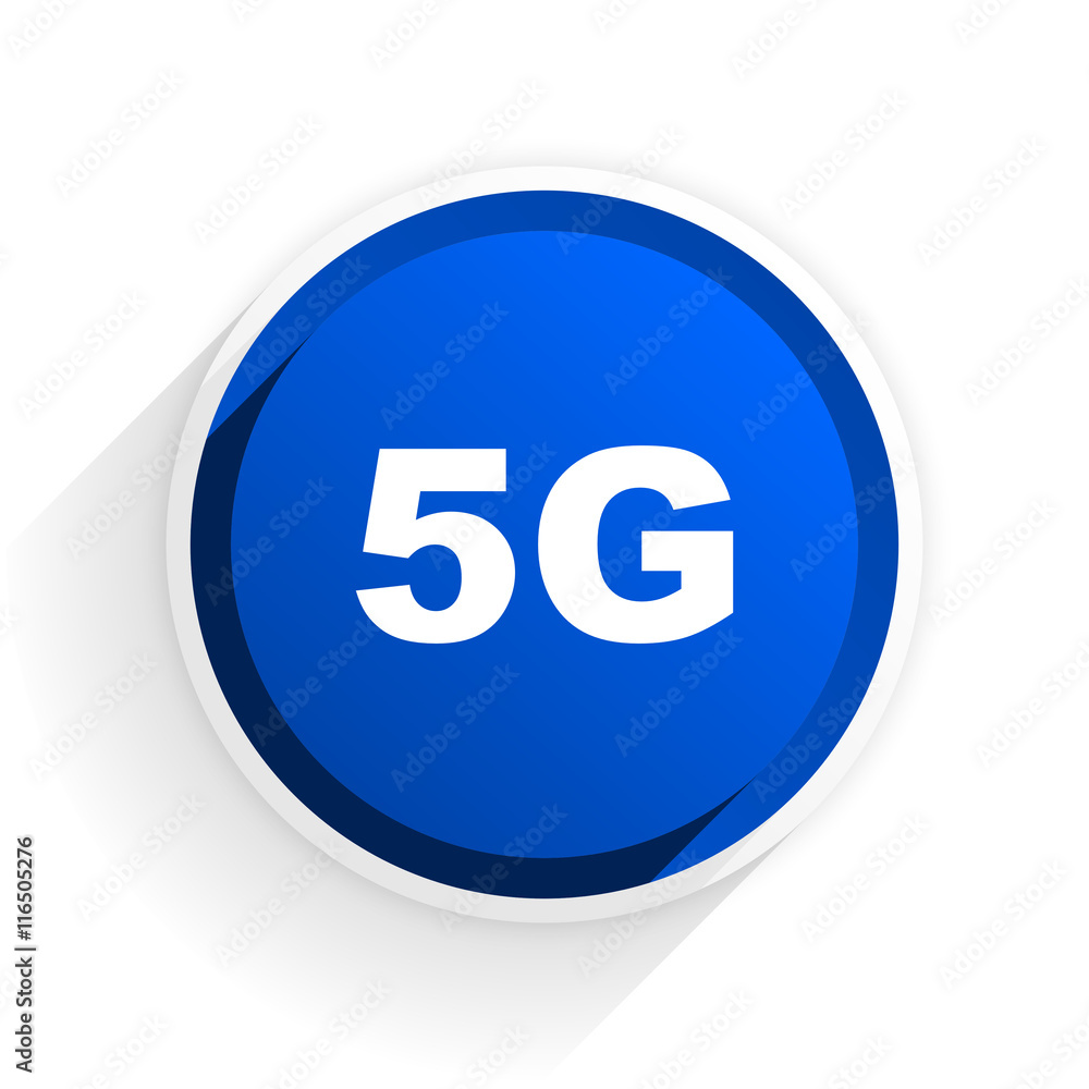 5g flat icon with shadow on white background, blue modern design web element 5g flat icon with shadow on white background, blue modern design web element