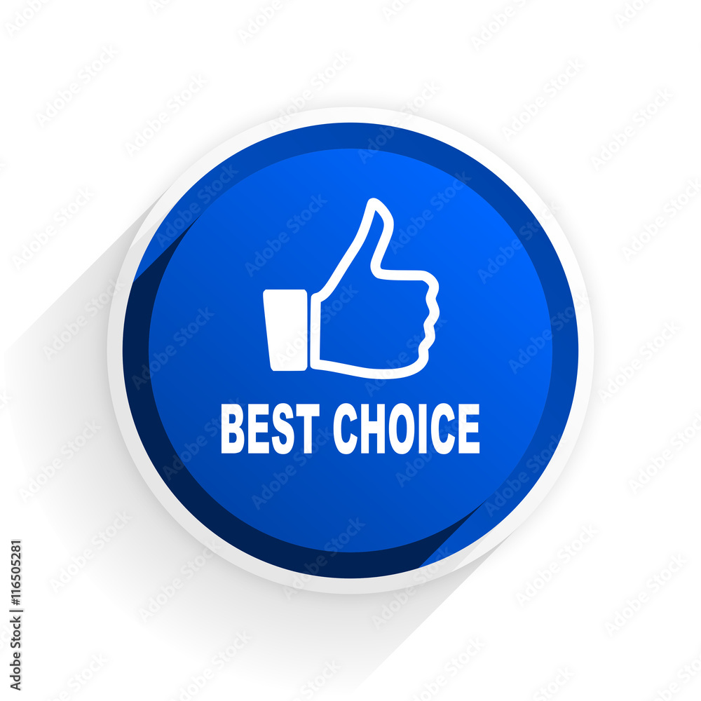 best choice flat icon with shadow on white background, blue modern design web element best choice flat icon with shadow on white background, blue modern design web element